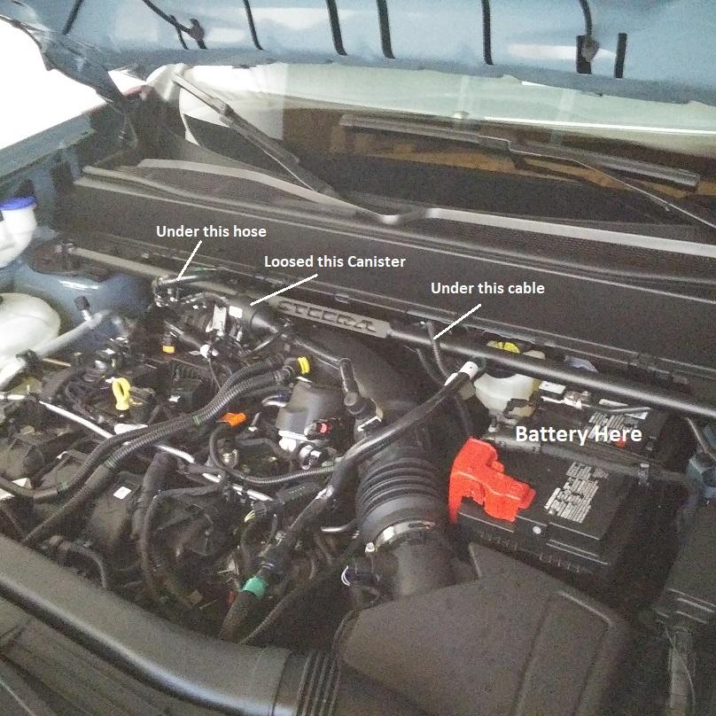 Ford Maverick Steeda Strut Tower Brace installed on Hybrid Maverick -- results & review Steeda Install details