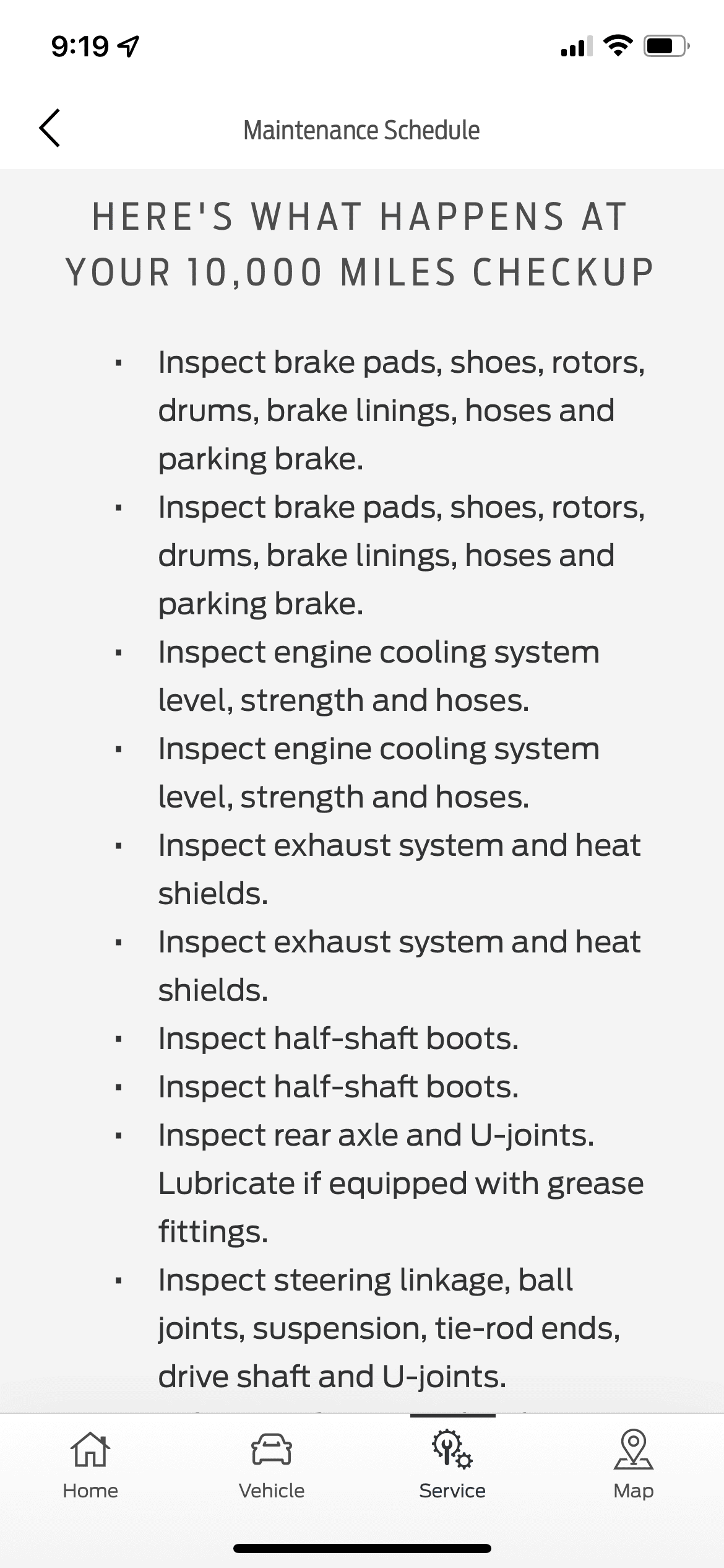 Ford Maverick GG Ford - Maintenance Schedule in FordPass app 6720749F-BD6A-4ED9-8259-8E62C4D18BC8