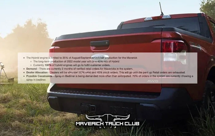 August Update: 2022 Maverick Verified Orders, Hybrid Production Limit, Dealer Allocations, Constraints