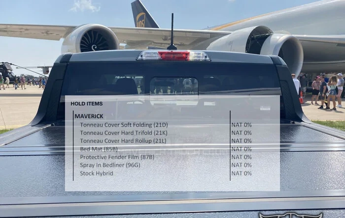 Current 2022 Maverick Options Hold Items / Commodities Constraints According to Dealer. The Waiting Game Sucks!!!