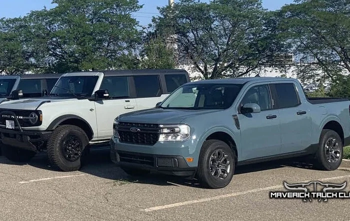 Ford Maverick vs Bronco size comparison & Area 51 vs Cactus Gray