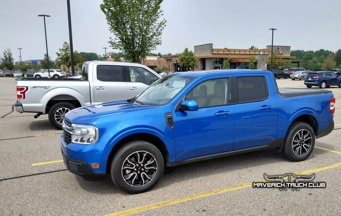Velocity Blue Maverick Lariat spotted in Northville MI