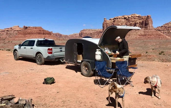 Towing teardrop camper from IA to UT with Hybrid XLT.  22mpg roundtrip [Trip Report]