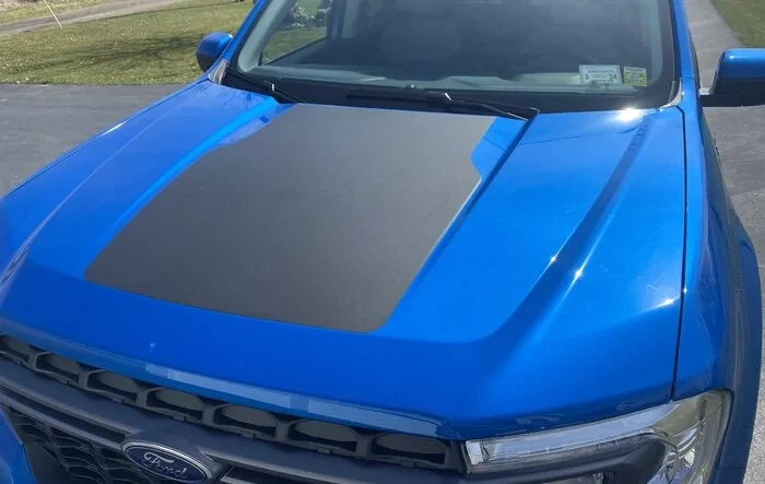 Review of a few modifications and discounts on genuine Ford parts: hood graphic, bed cover, weathertech mats