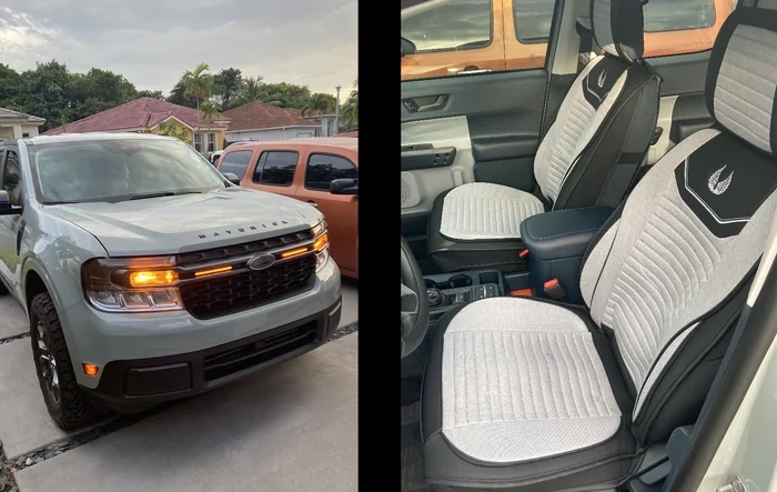 Sharing some mods to my XLT (hood letters, leveling kit, LED grille lights, smoke lights, seat covers)