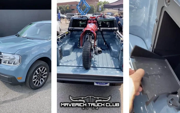 Video: Maverick Lariat Carrying Small Motorcycle & Bed Side Storage Cubby First Look