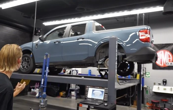 Video of 2022 Maverick underbody / undercarriage / frame at SEMA Garage measuring sessions