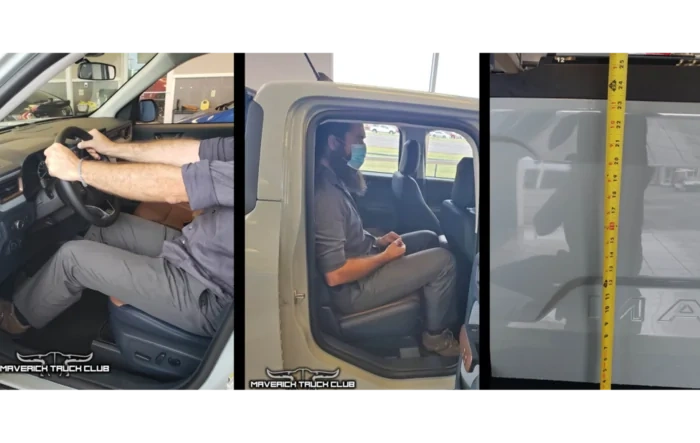 TONS of Maverick Trainer Pics & Measurements! (Cactus Gray, 6'6" tall driver & passenger, legroom, car seat, no moonroof, undercarriage)