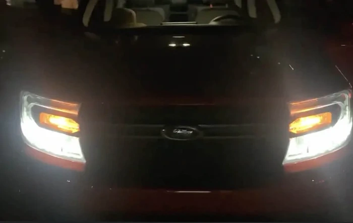 First Look: 2022 Maverick lights at night - bed lights, headlights, tail lights, interior cabin