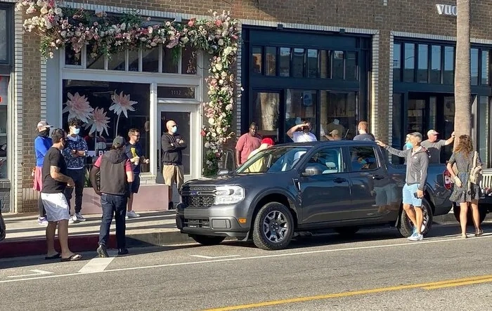 Pics: Carbonized Gray Maverick XLT at Blue Bottle Coffee Ford Get-Together in Venice, CA