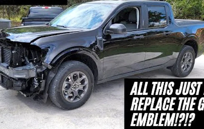 DIY how-to remove Ford emblem, grille and front bumper cover from 2022 Maverick