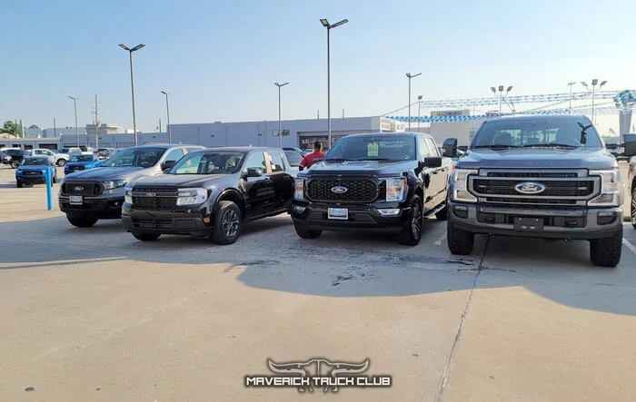 Size comparison - Maverick vs Ranger, F-150, Superduty