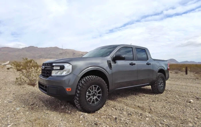 Carbonized Gray Maverick on 2" lift kit + 255/75/17 BFgoodrich KM22 + 17" ALPHAequipt Foxtrot wheels