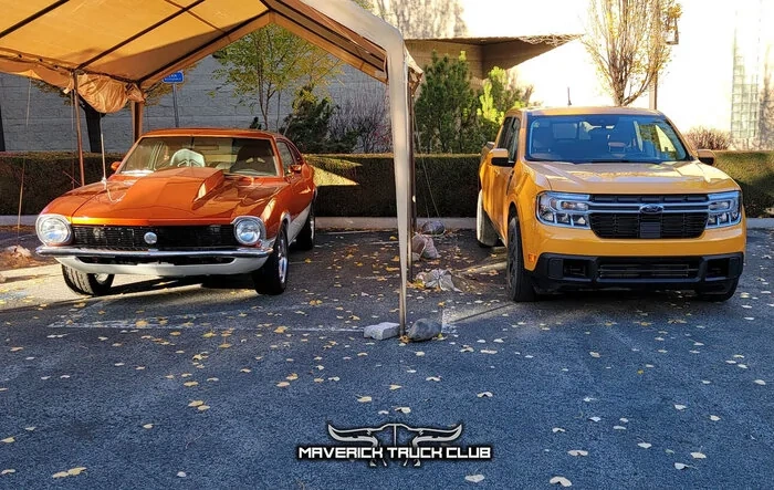My 1973 Maverick and my 2022 Maverick side by side
