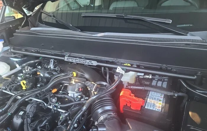 Steeda Strut Tower Brace installed (pics added)