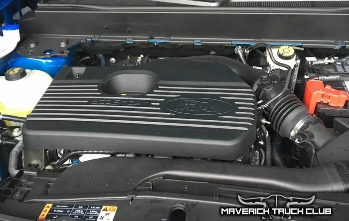Engine Cover installed in 2.0L Ecoboost Maverick engine bay (From Escape)