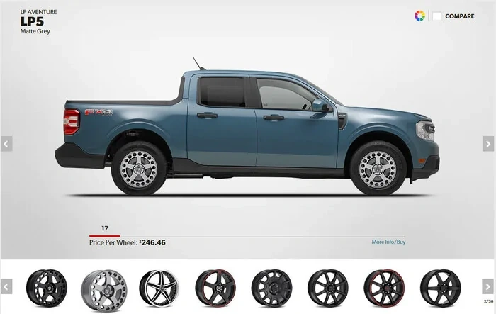 Tirerack configurator (with visual preview) is LIVE for 2022 Maverick
