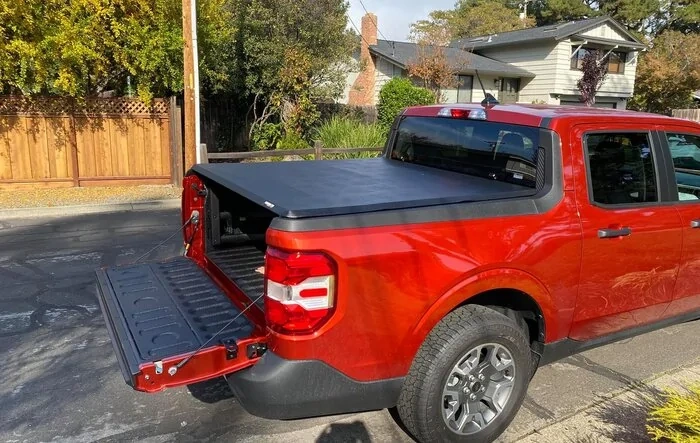 Trifecta Tri-Folding Tonneau Cover by Extang installed on Maverick