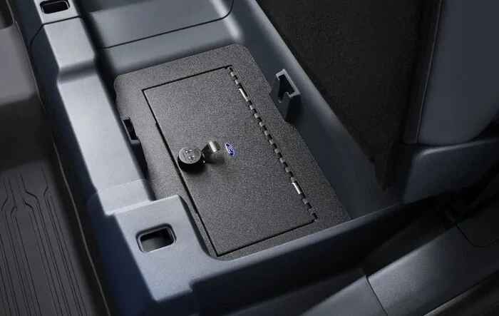 Rear Seat Floor In-Vehicle Locking Safe by Console Vault - new Maverick Ford accessory part