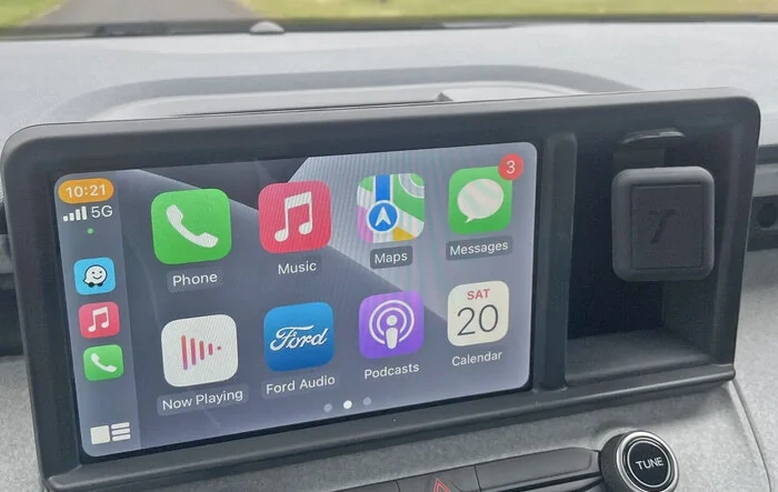 Dash cubby phone holder mount installed