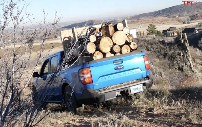 Hybrid Maverick torture test - hauling 200 lbs over payload limit in bed [TFL]