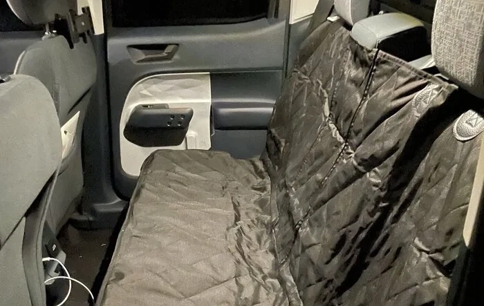 Ford back seat protector installed