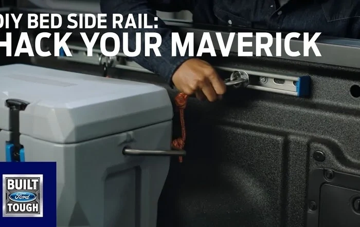 Make your own Maverick bed tie-downs: DIY bed side rail tutorial by Ford