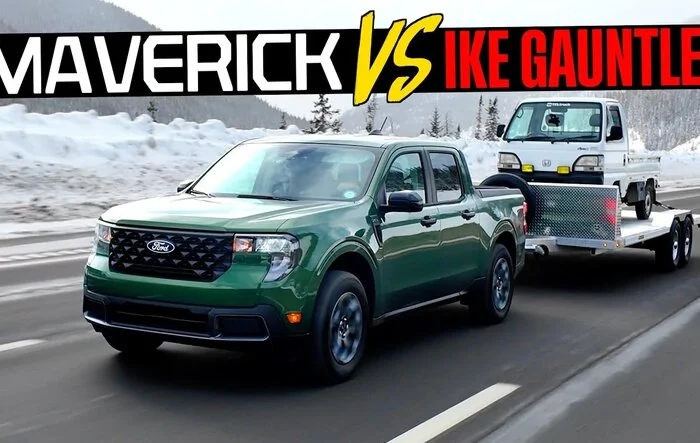 2025 Maverick AWD Hybrid vs Ike (The world's toughest towing test) by TFL