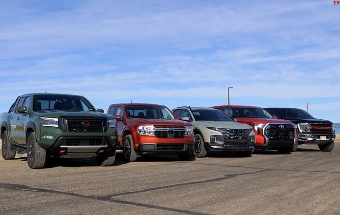 Maverick Drag Races vs. Santa Cruz, Frontier, Tundra, Raptor