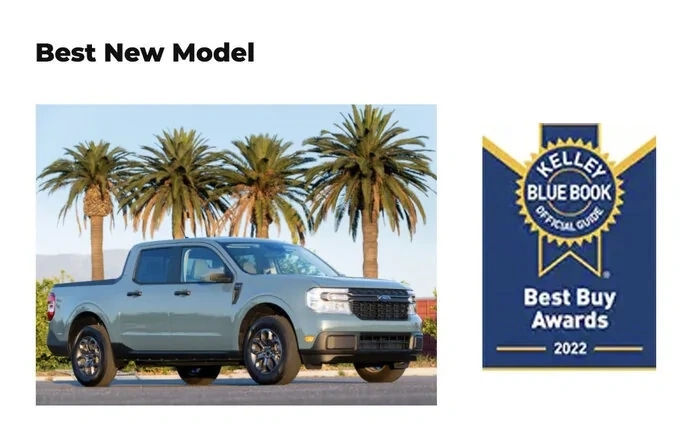 Maverick is KBB Best New 2022 Model & Best Compact Pickup