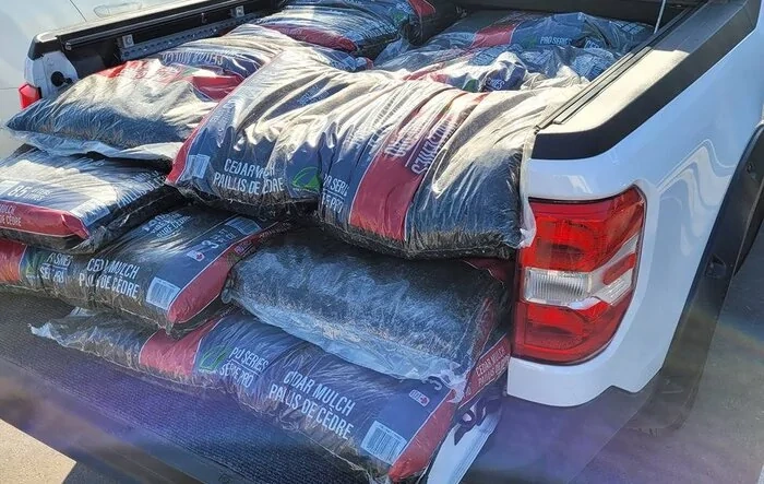 Hauled 60cu.ft. in the bed below the bedrails
