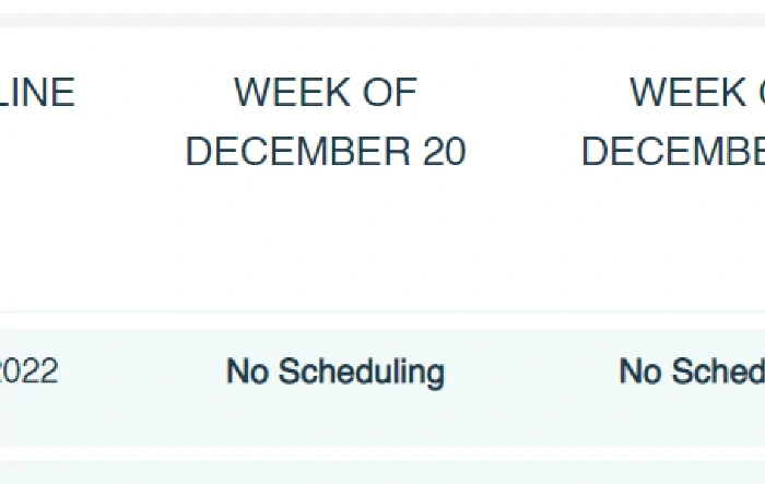 ⏰  No Maverick scheduling next 3 weeks (12/20, 12/27, 1/3)