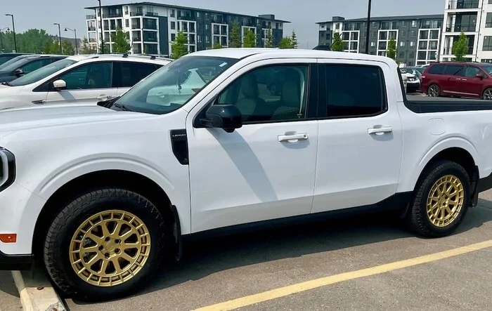 Black Rhino Gold Boxer Wheels on White '25 Lariat