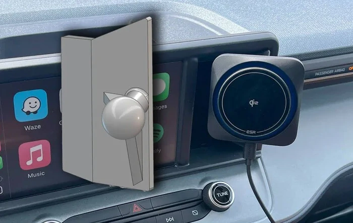 3D Print 17mm Ball Mount for Dash Cubby (free download)