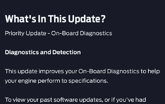 New PCM (25.11.0) OTA update last night