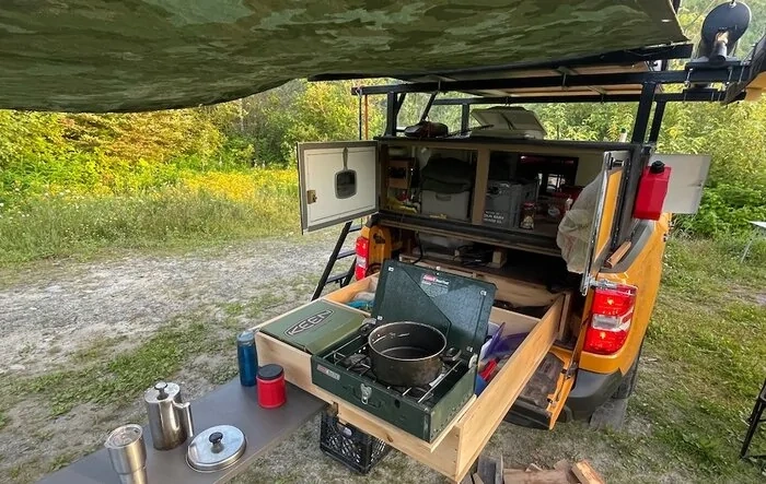 Maverick Hybrid Mini RV Update (Slide-Out Drawer/Table, Roll-Out Awning, Solar Panels, Shower System)
