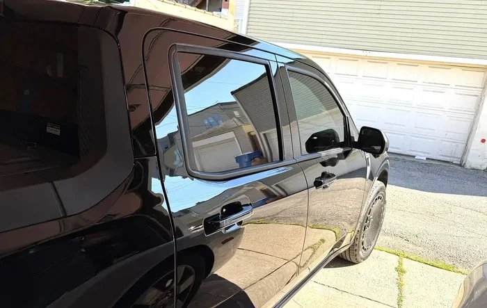 Removed the B pillar vinyl wrap and polished out orange peel