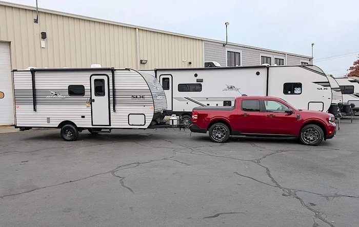 Impressed with the hybrid Maverick towing!