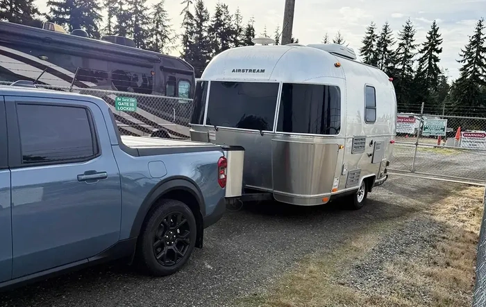 Lariat Hybrid tow test: Airstream Bambi (3500 GVW)