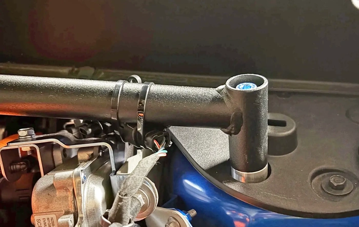 Steeda Strut Tower Brace - Black (2020-2025) installed