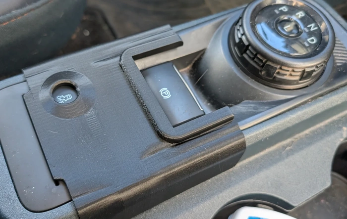 3D printable center console shroud to prevent accidental nudges