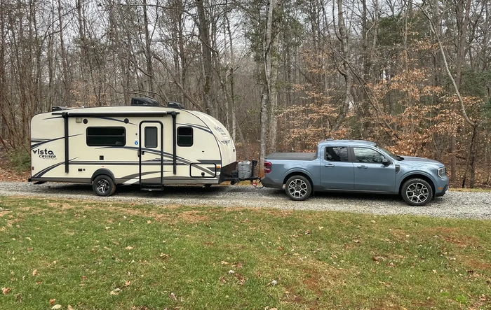How large of a camper have you towed with a 4K hybrid Maverick?