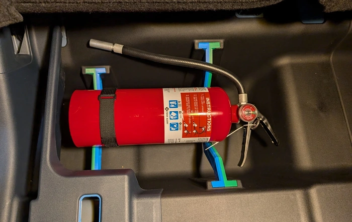 Under seat fire extinguisher mount (FIT system)