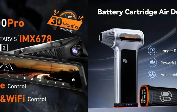 Giveaway: Backup Cam + Dash Cam 2-In-1! Upgrade Your Rig With Wolfbox G900 Pro & MF200 Air Duster!