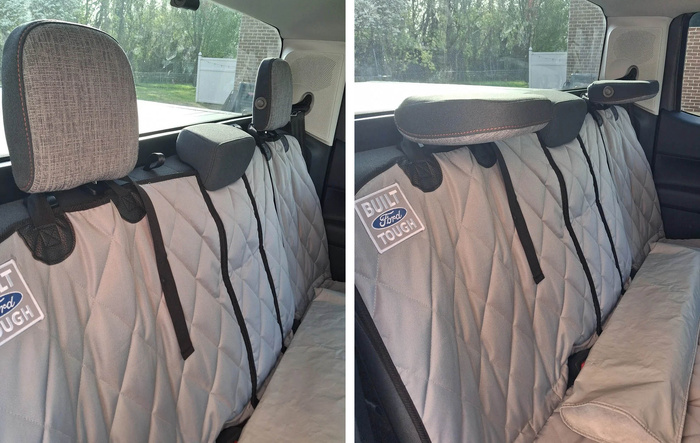 Fold down rear headrests (from F-150) installed in 2024 XLT Navy Pier interior