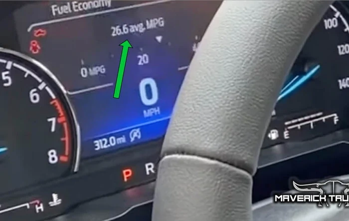 ~26.6 MPG for 2.0L Maverick Lariat FX4!