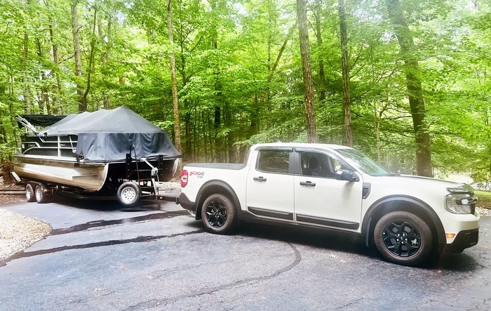 Tested the 4K tow package by towing 25' pontoon boat
