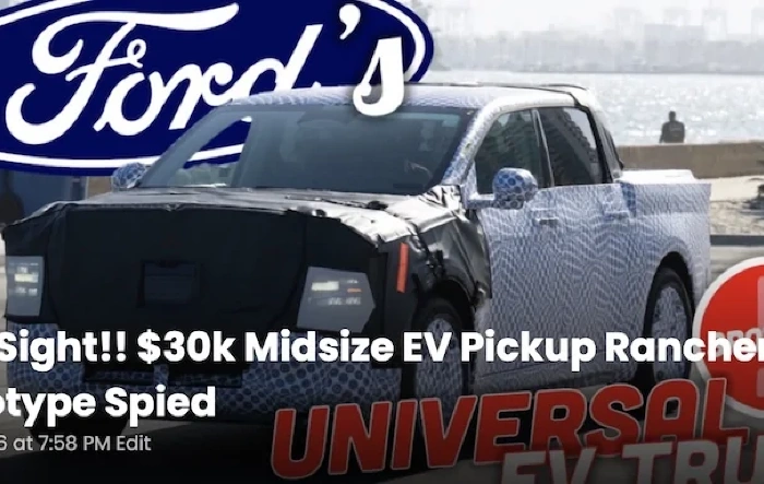 First Sight! $30k Midsize EV Pickup Prototype