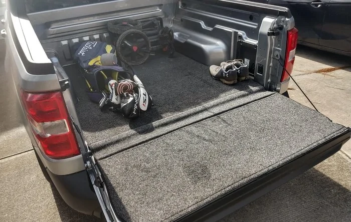 Bedrug bed & tailgate liner carpet installed pic