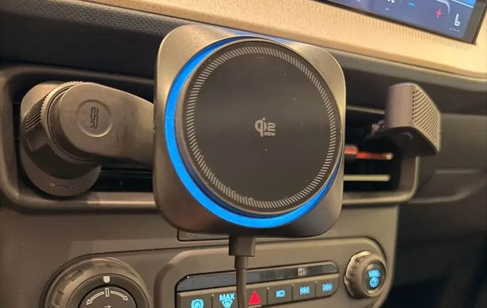 The best wireless magsafe charger I've found -- matches Ford interior ambient lighting.